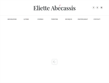 Tablet Screenshot of eliette-abecassis.com